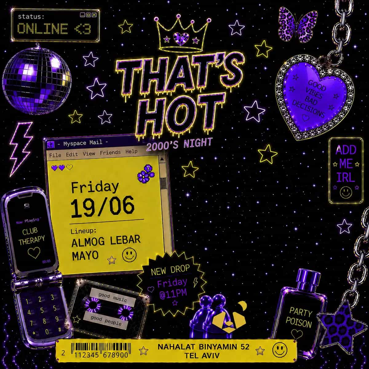 Y2K P0PI Friday 26.6 PANDA TLV