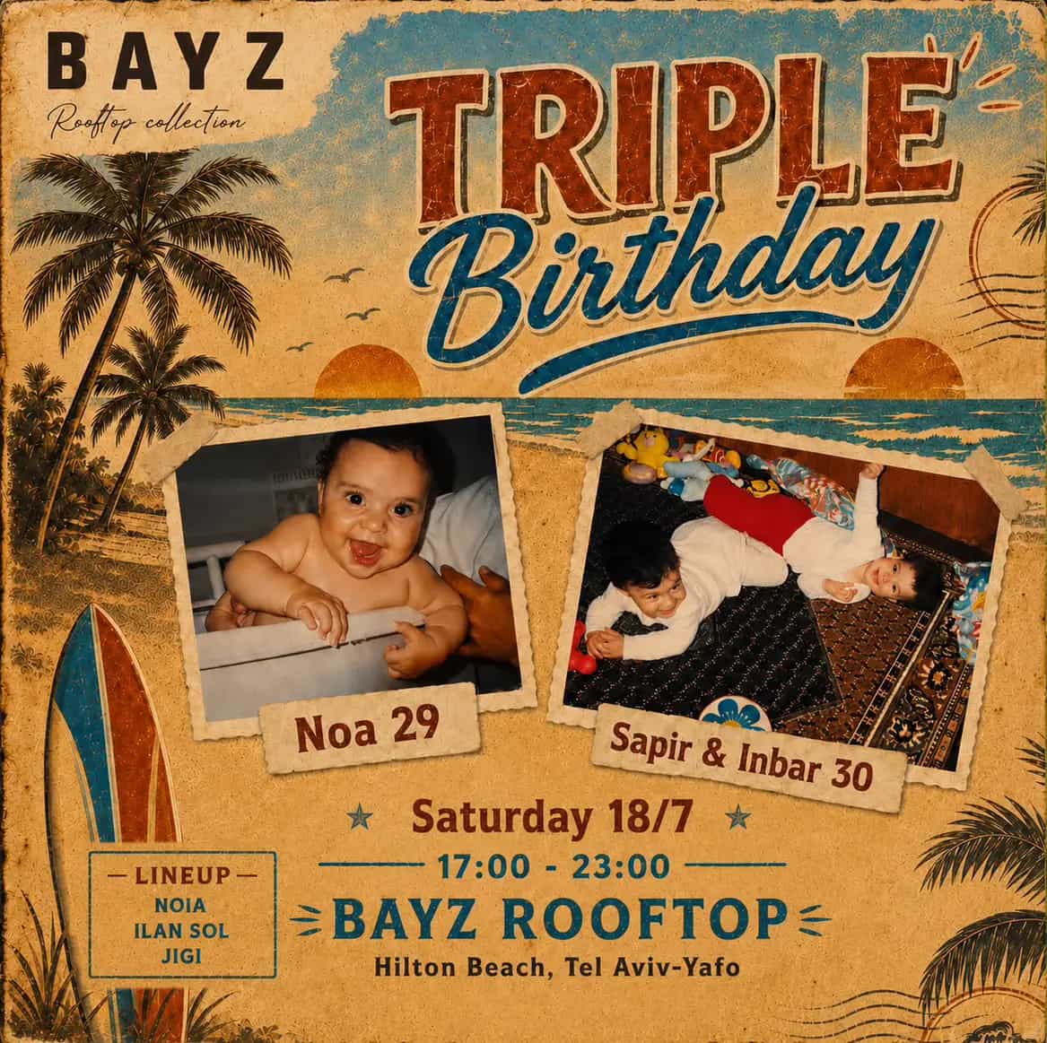 Noa, Sapir & Inbar B-day 18.7 