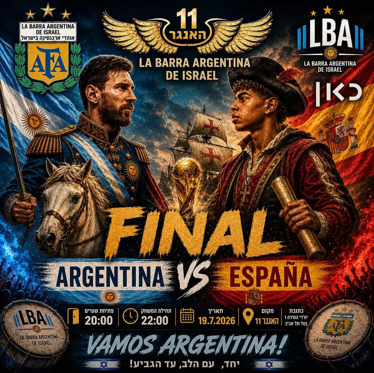 Argentina vs España la final hangar 11