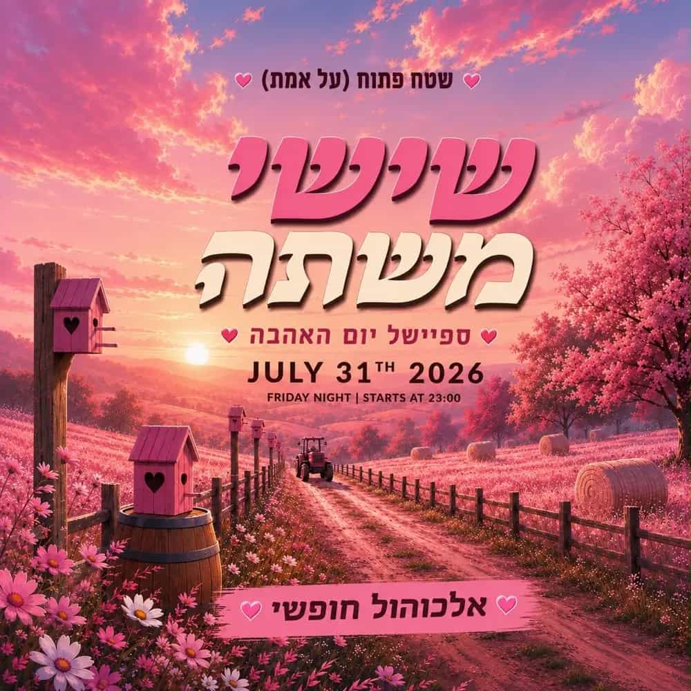 שישי משתה🥂| ט"ו באב💘