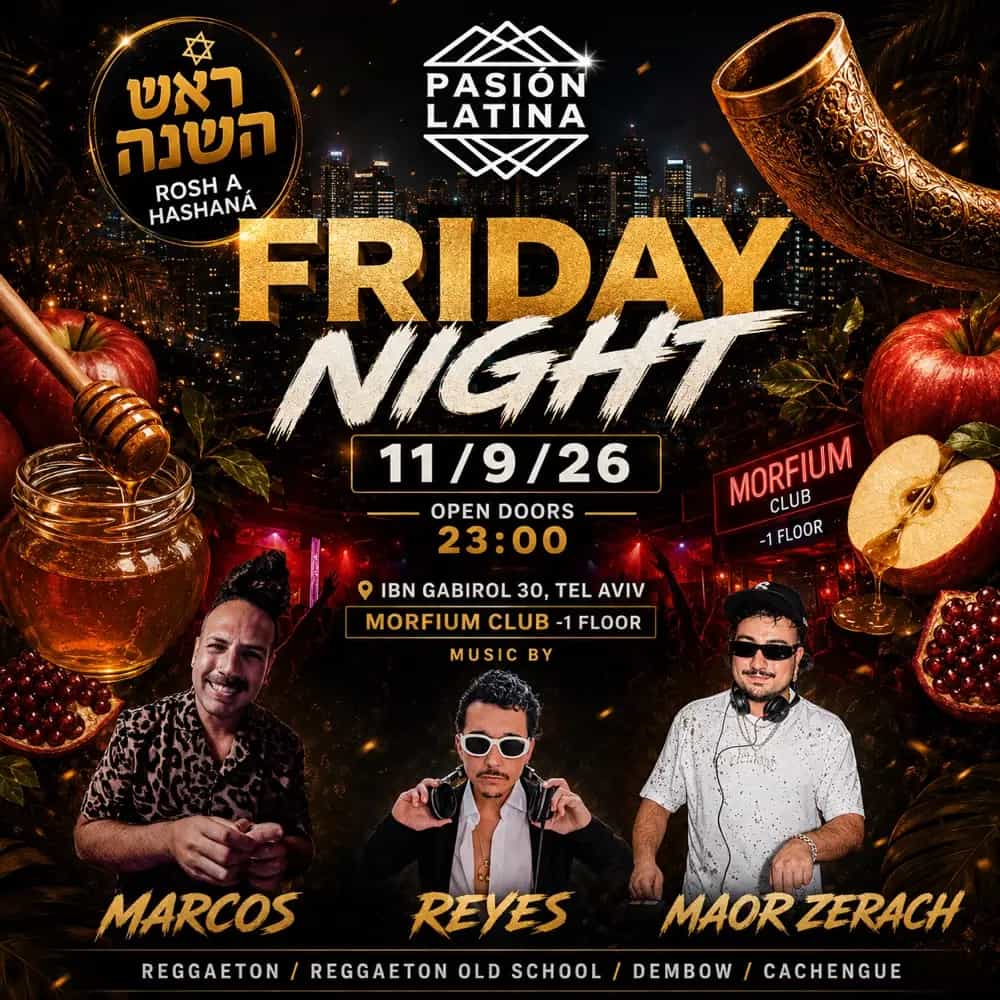 Friday Night Rosh hashana Pasión latina Morfium 11/9/26 