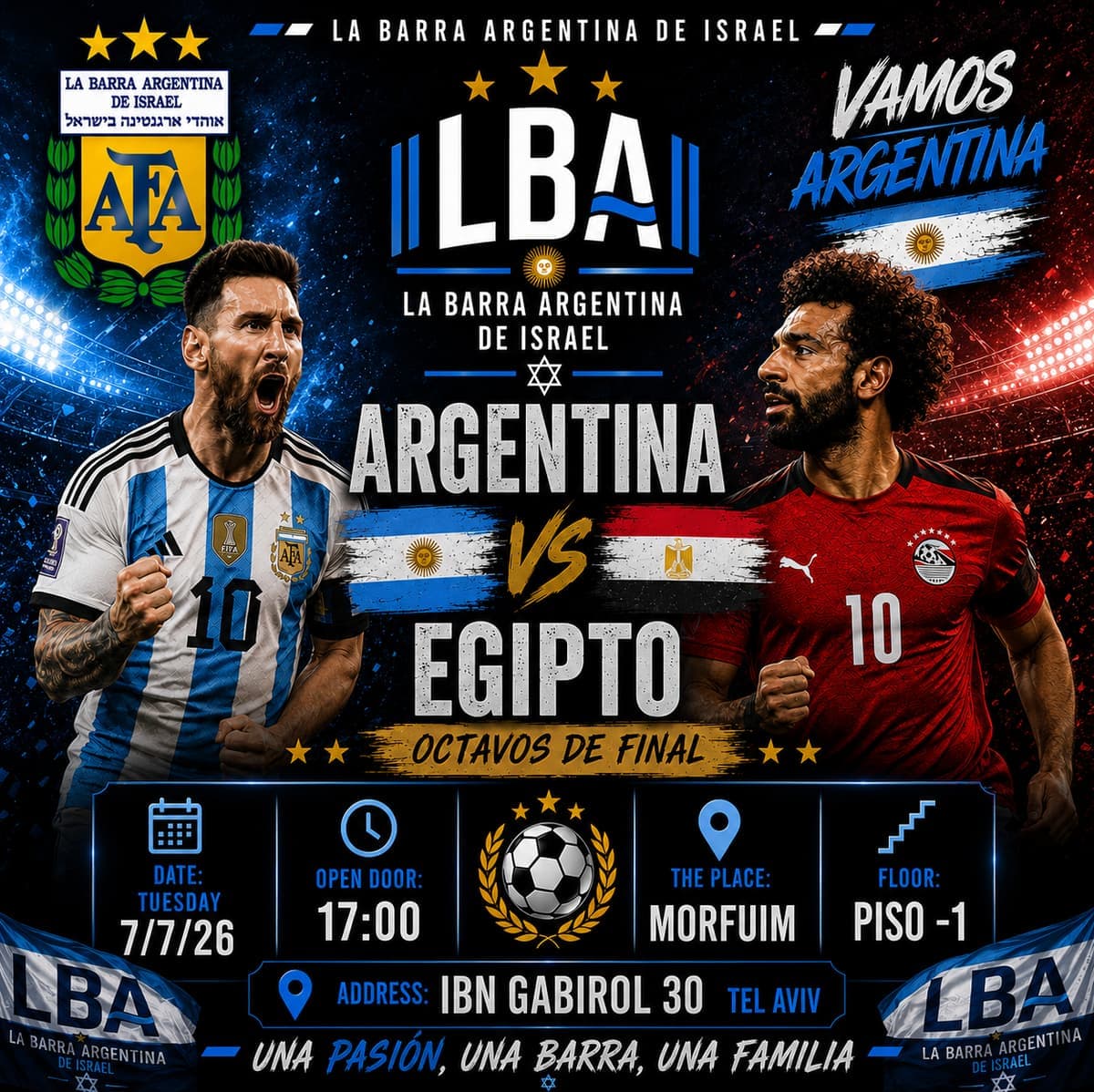 Argentina vs Egipto 7/7/26 Morfium Tlv 