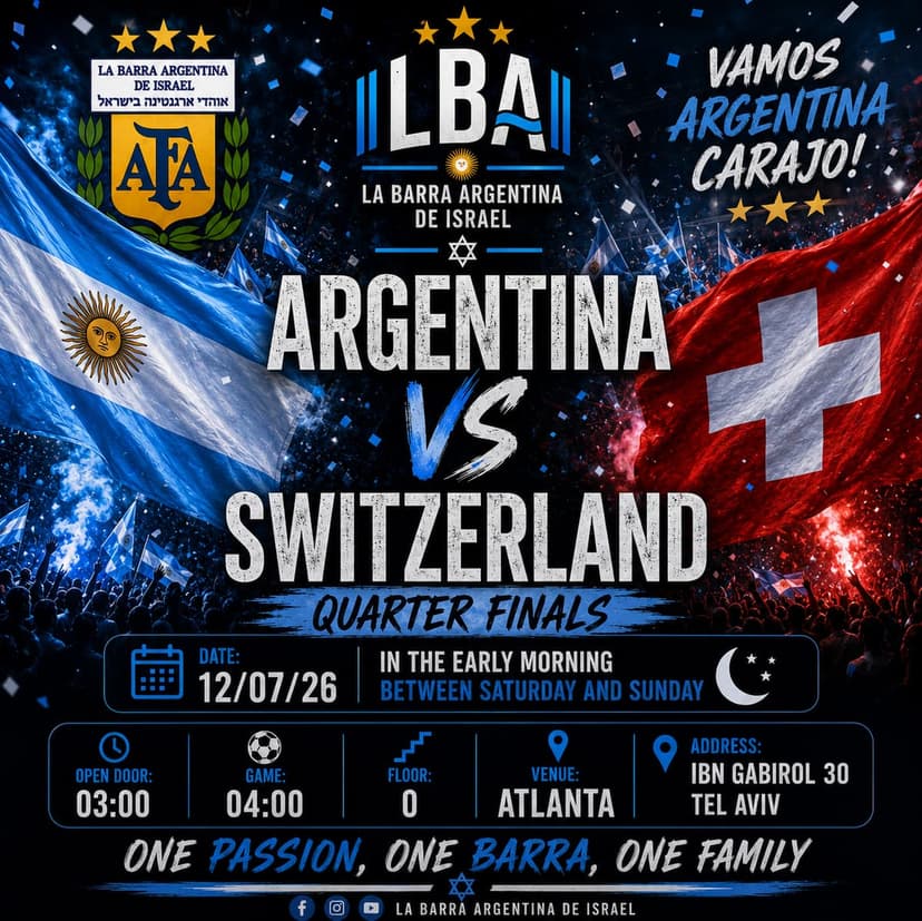 Argentina vs suiza cuarto de final12/7/26