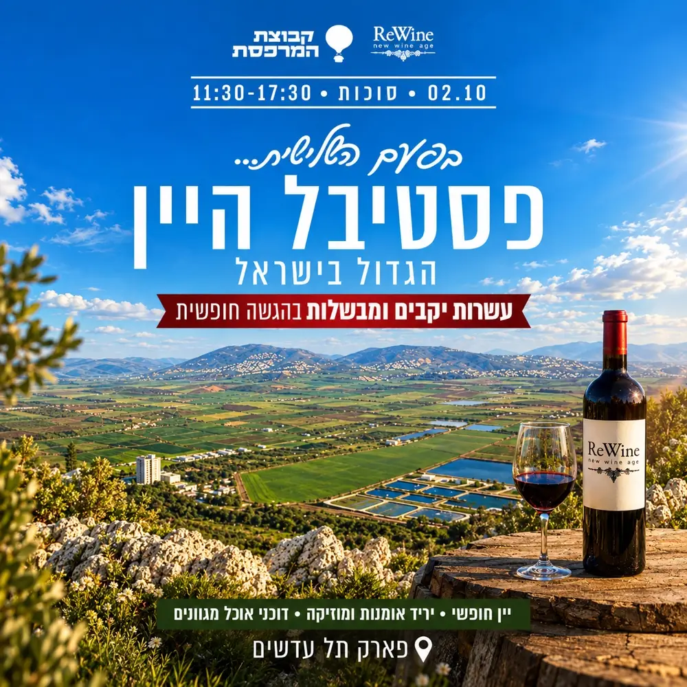 פסטיבל היין הגדול בישראל | סוכות 2026