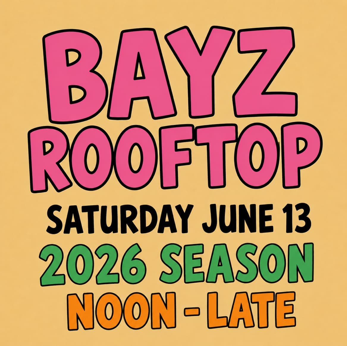 Bayz rooftop 13.6 Saturday noon Bayz rooftop 13.6 Saturday noon