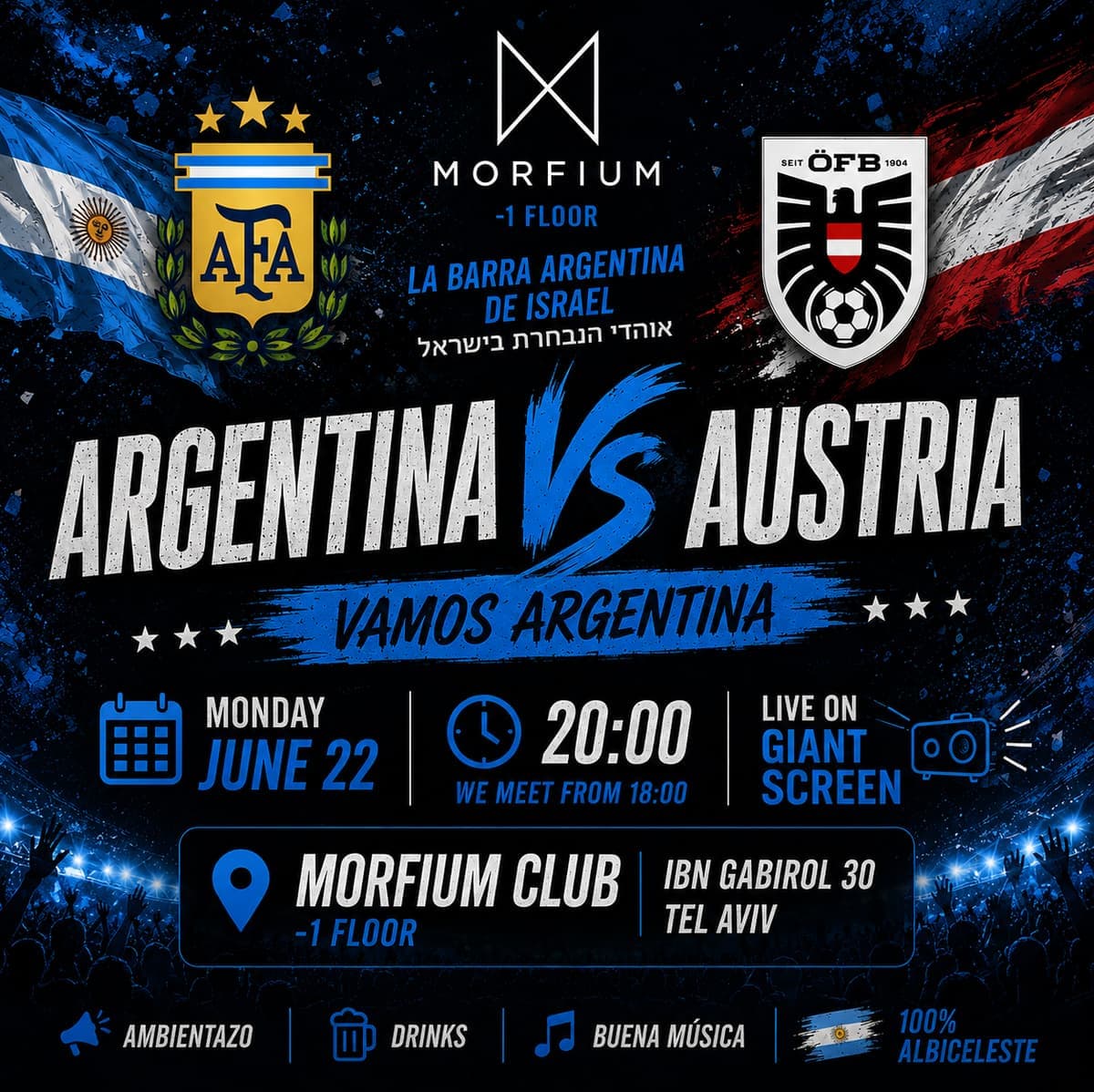 Argentina vs Austria monday 22/6/26 Morfium Tlv Argentina vs Austria monday 22/6/26 Morfium Tlv
